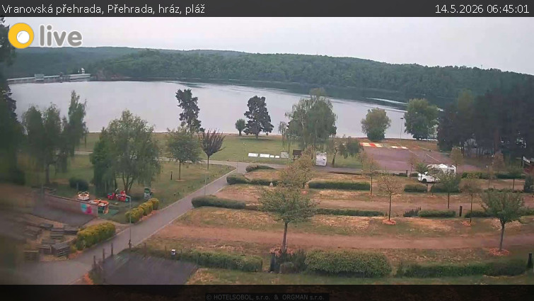 Vranovská přehrada - Přehrada, hráz, pláž - 14.5.2026 v 06:45