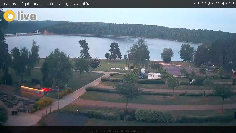 Vranovská přehrada - Přehrada, hráz, pláž - 4.6.2026 v 04:45
