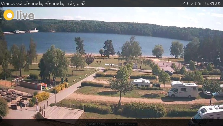 Vranovská přehrada - Přehrada, hráz, pláž - 14.6.2026 v 16:31