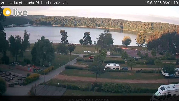 Vranovská přehrada - Přehrada, hráz, pláž - 15.6.2026 v 06:01