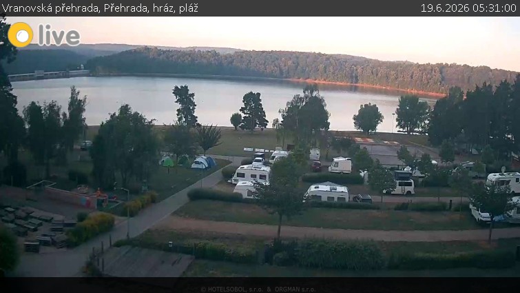 Vranovská přehrada - Přehrada, hráz, pláž - 19.6.2026 v 05:31
