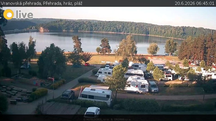 Vranovská přehrada - Přehrada, hráz, pláž - 20.6.2026 v 06:45