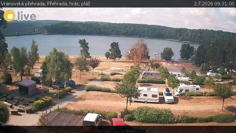 Vranovská přehrada - Přehrada, hráz, pláž - 2.7.2026 v 09:31