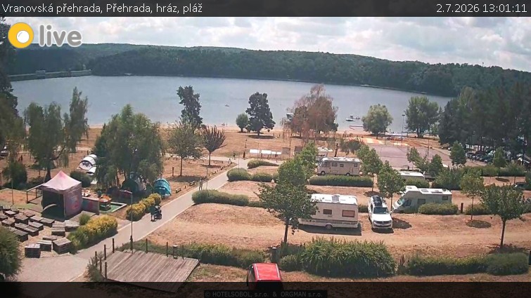 Vranovská přehrada - Přehrada, hráz, pláž - 2.7.2026 v 13:01