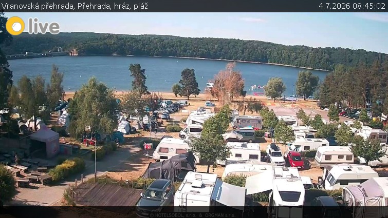 Vranovská přehrada - Přehrada, hráz, pláž - 4.7.2026 v 08:45