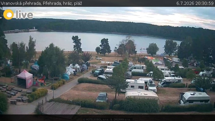 Vranovská přehrada - Přehrada, hráz, pláž - 6.7.2026 v 20:30