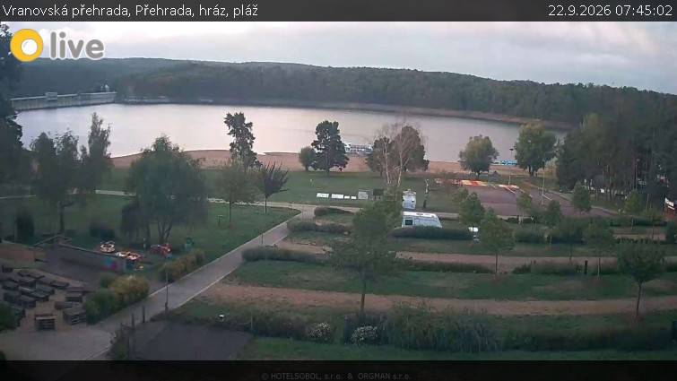 Vranovská přehrada - Přehrada, hráz, pláž - 22.9.2026 v 07:45