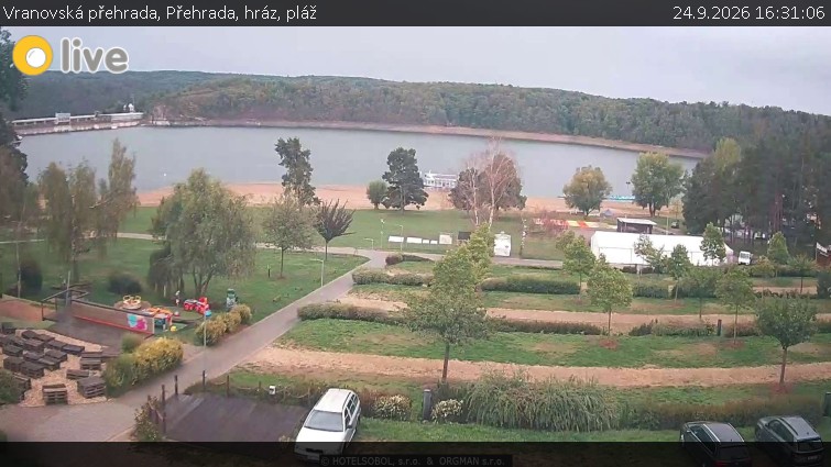 Vranovská přehrada - Přehrada, hráz, pláž - 24.9.2026 v 16:31