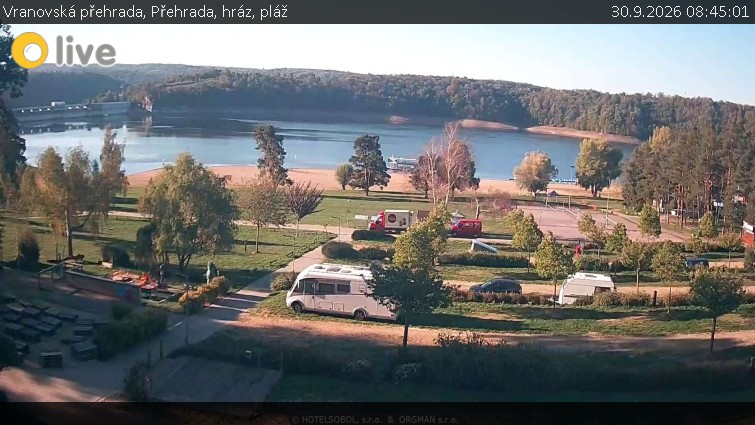 Vranovská přehrada - Přehrada, hráz, pláž - 30.9.2026 v 08:45