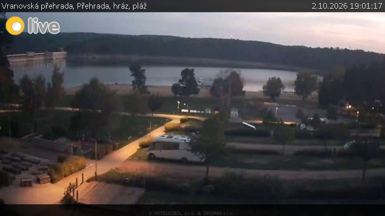 Vranovská přehrada - Přehrada, hráz, pláž - 2.10.2026 v 19:01