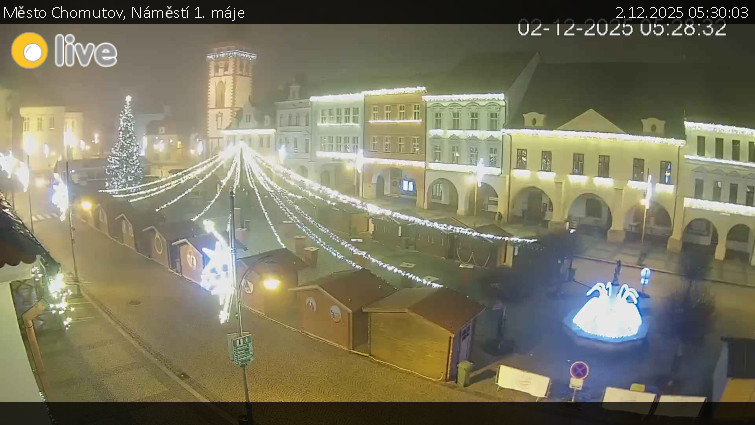 Město Chomutov - Náměstí 1. máje - 2.12.2025 v 05:30
