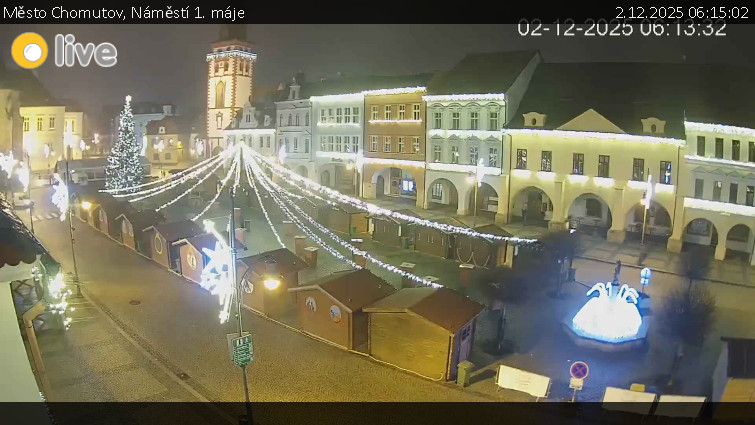 Město Chomutov - Náměstí 1. máje - 2.12.2025 v 06:15