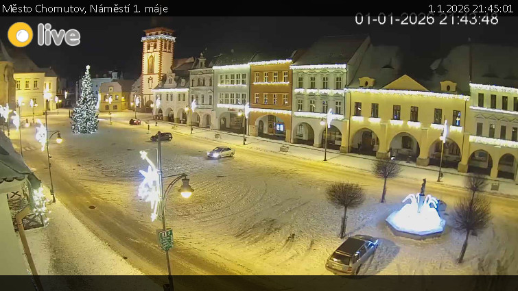 Město Chomutov - Náměstí 1. máje - 1.1.2026 v 21:45