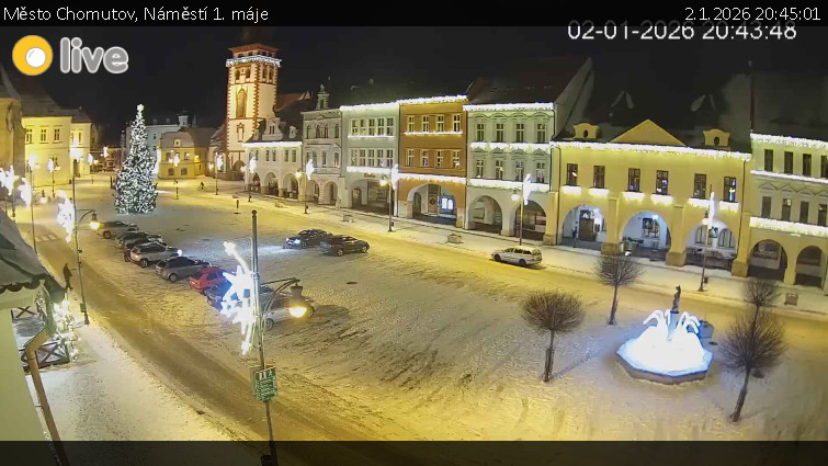 Město Chomutov - Náměstí 1. máje - 2.1.2026 v 20:45
