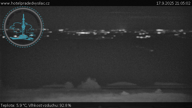 Praděd - Vysílač - Praděd - Vysílač - 17.9.2025 v 21:05 Praděd - Vysílač - Praděd - Vysílač - 17.9.2025 v 21:05