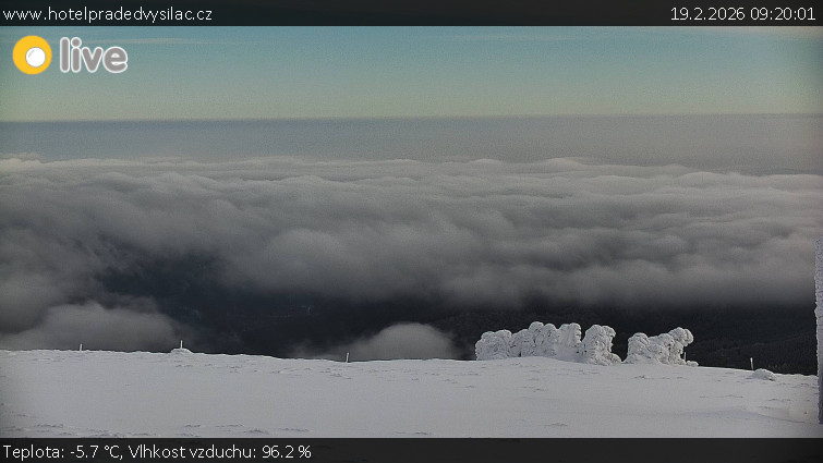 Praděd - Vysílač - Praděd - Vysílač - 19.2.2026 v 09:20