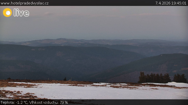 Praděd - Vysílač - Praděd - Vysílač - 7.4.2026 v 19:45