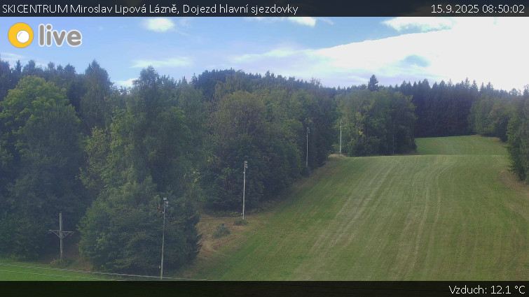 SKICENTRUM Miroslav Lipová Lázně - Dojezd hlavní sjezdovky - 15.9.2025 v 08:50 SKICENTRUM Miroslav Lipová Lázně - Dojezd hlavní sjezdovky - 15.9.2025 v 08:50