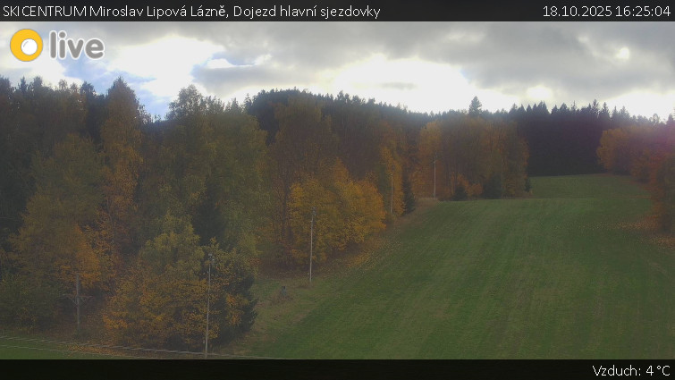 SKICENTRUM Miroslav Lipová Lázně - Dojezd hlavní sjezdovky - 18.10.2025 v 16:25 SKICENTRUM Miroslav Lipová Lázně - Dojezd hlavní sjezdovky - 18.10.2025 v 16:25
