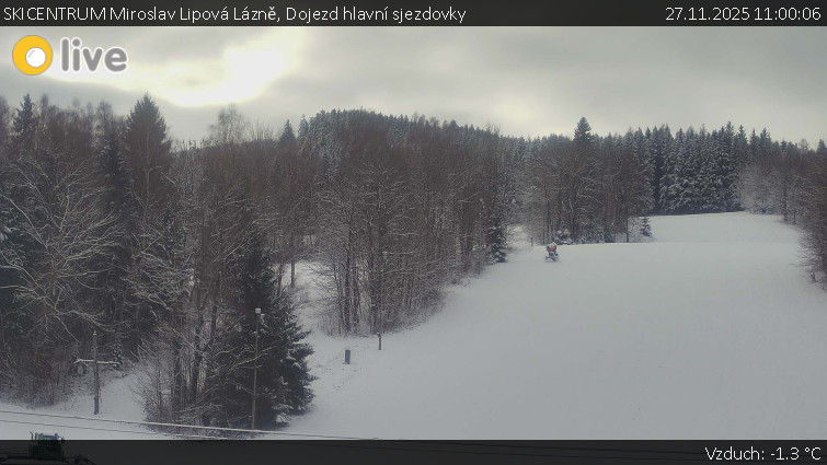 SKICENTRUM Miroslav Lipová Lázně - Dojezd hlavní sjezdovky - 27.11.2025 v 11:00
