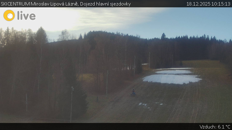 SKICENTRUM Miroslav Lipová Lázně - Dojezd hlavní sjezdovky - 18.12.2025 v 10:15