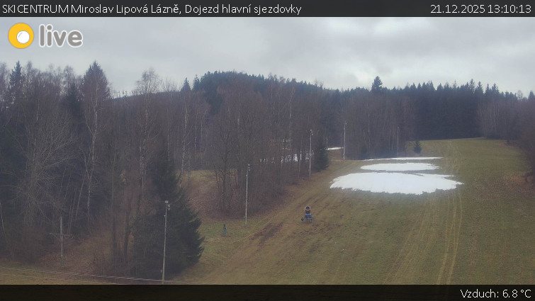 SKICENTRUM Miroslav Lipová Lázně - Dojezd hlavní sjezdovky - 21.12.2025 v 13:10