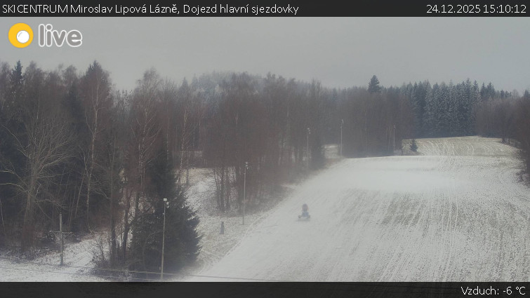 SKICENTRUM Miroslav Lipová Lázně - Dojezd hlavní sjezdovky - 24.12.2025 v 15:10
