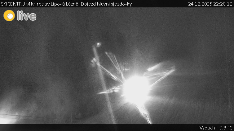 SKICENTRUM Miroslav Lipová Lázně - Dojezd hlavní sjezdovky - 24.12.2025 v 22:20