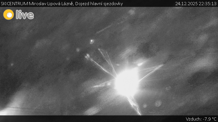 SKICENTRUM Miroslav Lipová Lázně - Dojezd hlavní sjezdovky - 24.12.2025 v 22:35