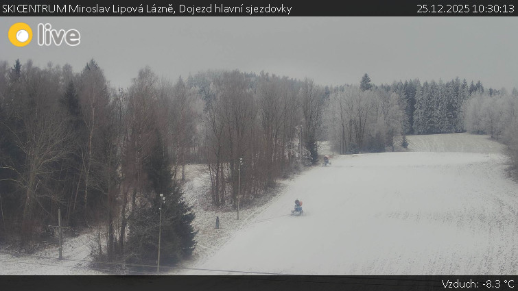 SKICENTRUM Miroslav Lipová Lázně - Dojezd hlavní sjezdovky - 25.12.2025 v 10:30
