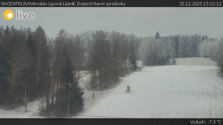 SKICENTRUM Miroslav Lipová Lázně - Dojezd hlavní sjezdovky - 25.12.2025 v 15:15