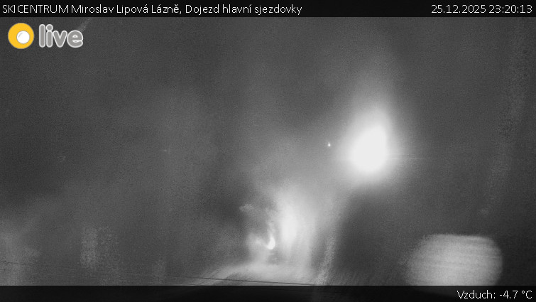 SKICENTRUM Miroslav Lipová Lázně - Dojezd hlavní sjezdovky - 25.12.2025 v 23:20