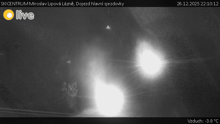 SKICENTRUM Miroslav Lipová Lázně - Dojezd hlavní sjezdovky - 26.12.2025 v 22:10