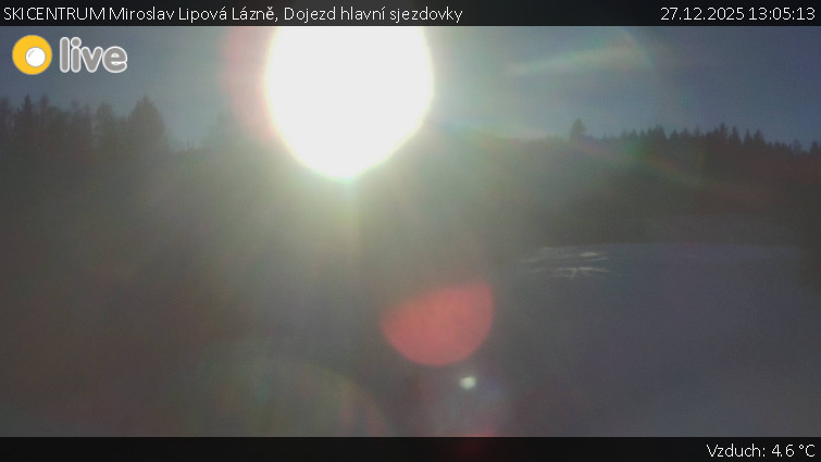 SKICENTRUM Miroslav Lipová Lázně - Dojezd hlavní sjezdovky - 27.12.2025 v 13:05