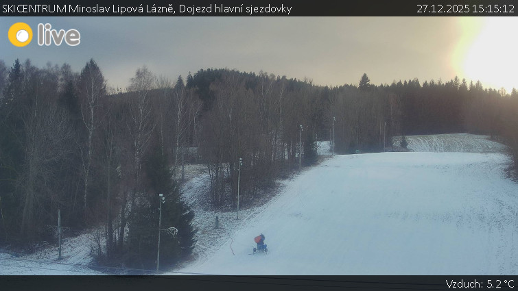 SKICENTRUM Miroslav Lipová Lázně - Dojezd hlavní sjezdovky - 27.12.2025 v 15:15
