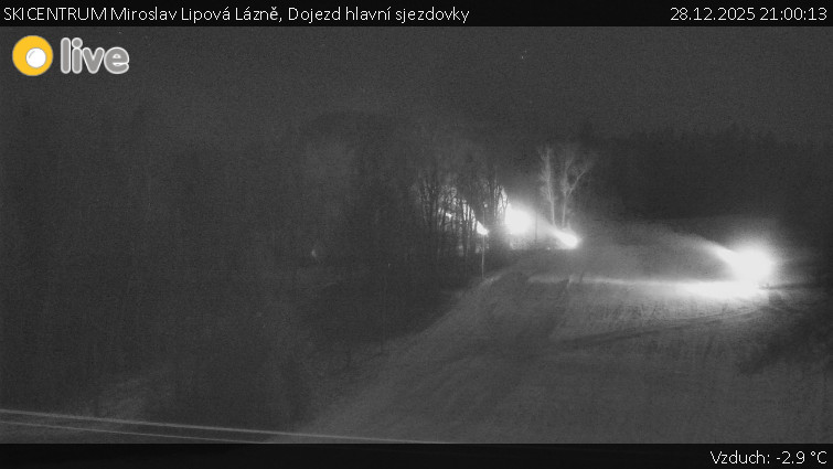 SKICENTRUM Miroslav Lipová Lázně - Dojezd hlavní sjezdovky - 28.12.2025 v 21:00