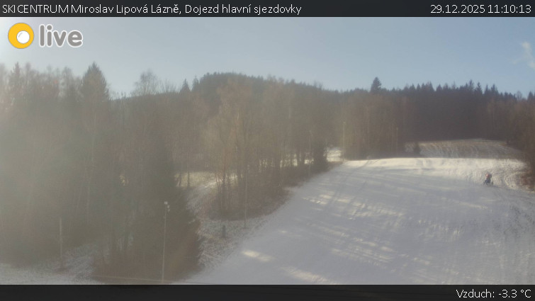 SKICENTRUM Miroslav Lipová Lázně - Dojezd hlavní sjezdovky - 29.12.2025 v 11:10