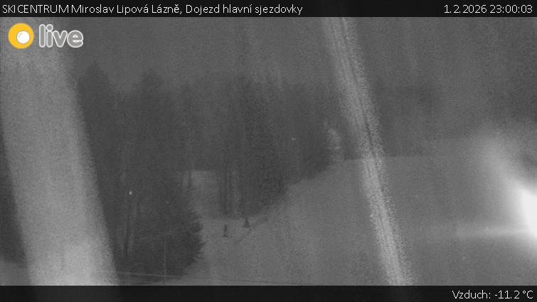 SKICENTRUM Miroslav Lipová Lázně - Dojezd hlavní sjezdovky - 1.2.2026 v 23:00