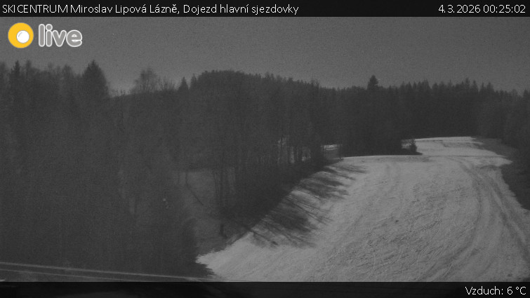 SKICENTRUM Miroslav Lipová Lázně - Dojezd hlavní sjezdovky - 4.3.2026 v 00:25