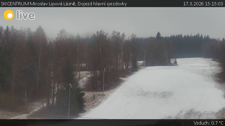 SKICENTRUM Miroslav Lipová Lázně - Dojezd hlavní sjezdovky - 17.3.2026 v 15:15