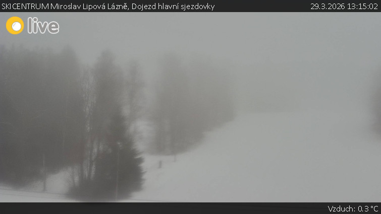 SKICENTRUM Miroslav Lipová Lázně - Dojezd hlavní sjezdovky - 29.3.2026 v 13:15