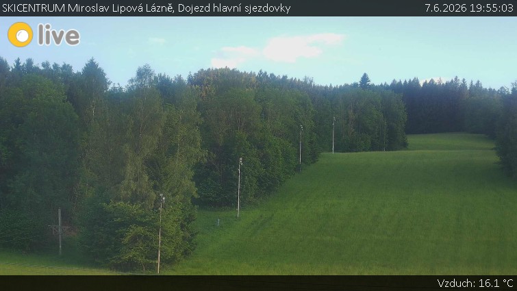 SKICENTRUM Miroslav Lipová Lázně - Dojezd hlavní sjezdovky - 7.6.2026 v 19:55