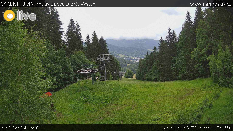 SKICENTRUM Miroslav Lipová Lázně - Výstupní stanice lanové dráhy - 7.7.2025 v 14:15 SKICENTRUM Miroslav Lipová Lázně - Výstupní stanice lanové dráhy - 7.7.2025 v 14:15
