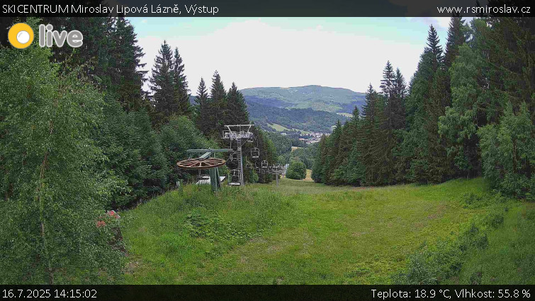 SKICENTRUM Miroslav Lipová Lázně - Výstupní stanice lanové dráhy - 16.7.2025 v 14:15 SKICENTRUM Miroslav Lipová Lázně - Výstupní stanice lanové dráhy - 16.7.2025 v 14:15
