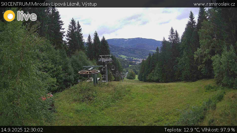 SKICENTRUM Miroslav Lipová Lázně - Výstupní stanice lanové dráhy - 14.9.2025 v 12:30
