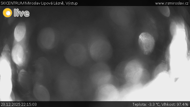 SKICENTRUM Miroslav Lipová Lázně - Výstupní stanice lanové dráhy - 23.12.2025 v 22:15