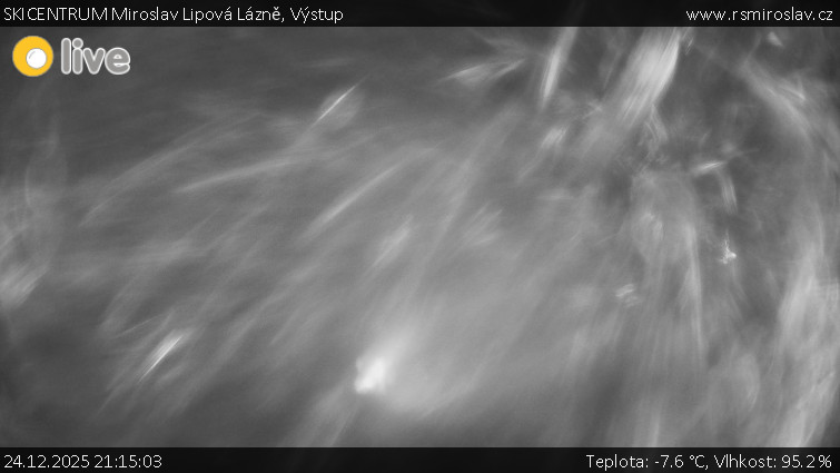 SKICENTRUM Miroslav Lipová Lázně - Výstupní stanice lanové dráhy - 24.12.2025 v 21:15