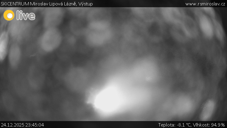 SKICENTRUM Miroslav Lipová Lázně - Výstupní stanice lanové dráhy - 24.12.2025 v 23:45