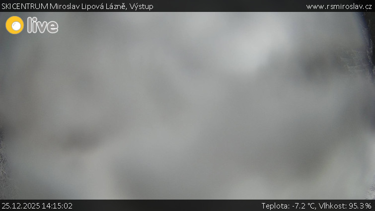 SKICENTRUM Miroslav Lipová Lázně - Výstupní stanice lanové dráhy - 25.12.2025 v 14:15
