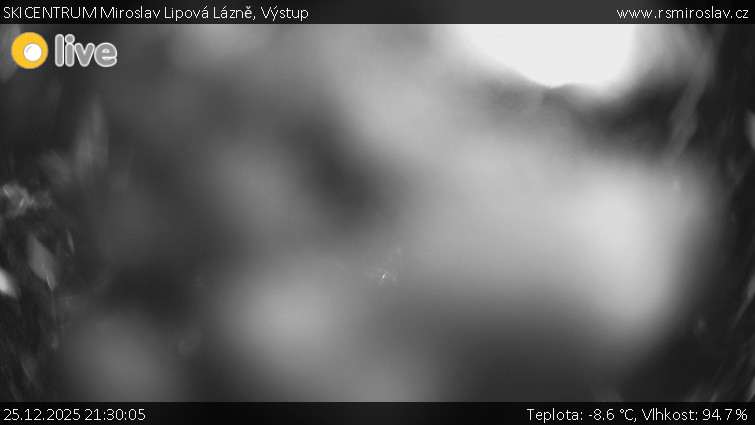 SKICENTRUM Miroslav Lipová Lázně - Výstupní stanice lanové dráhy - 25.12.2025 v 21:30